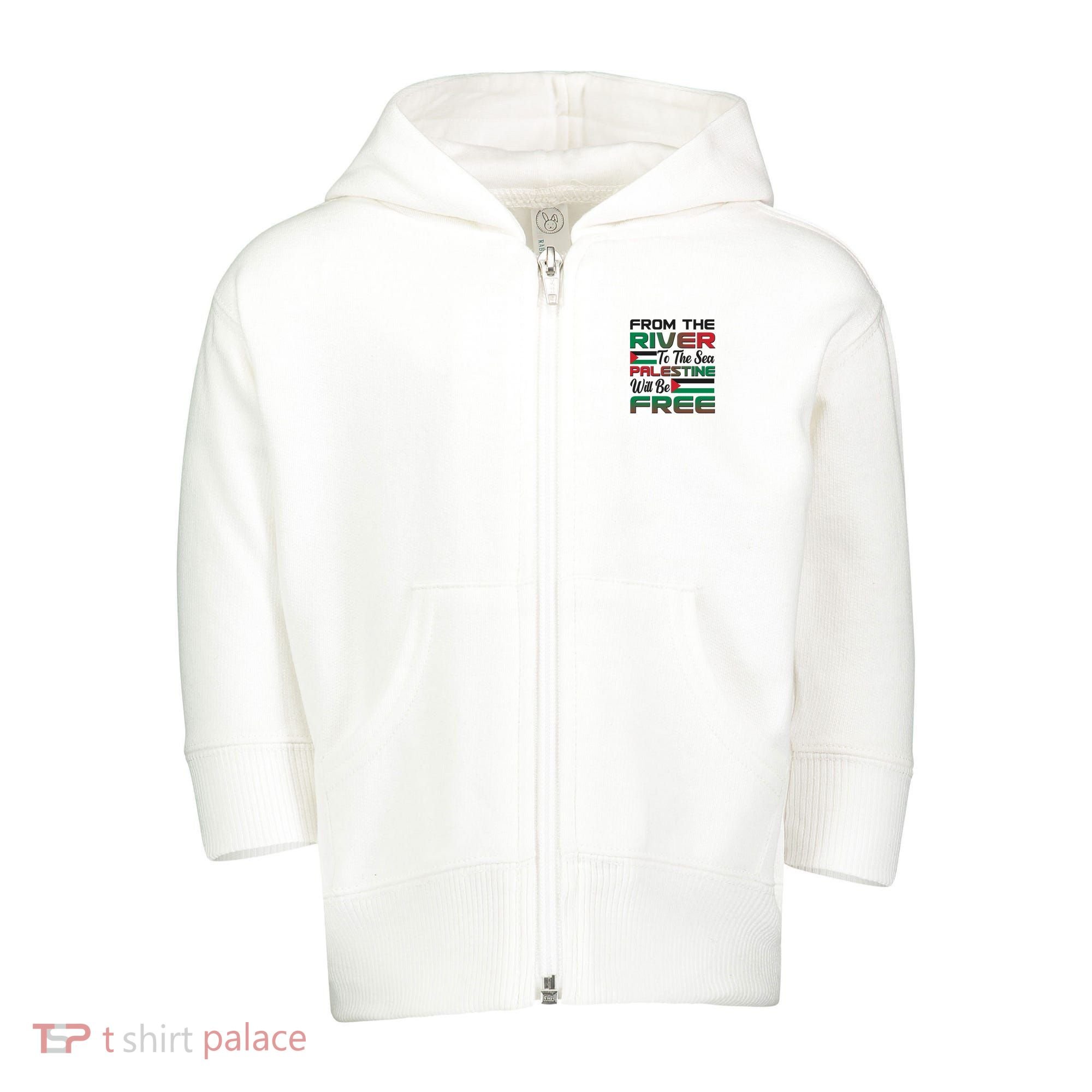 From The River To The Sea Palestine Will Be Free Toddler Zip Fleece Hoodie