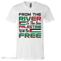 From The River To The Sea Palestine Will Be Free V-Neck T-Shirt thumb 0