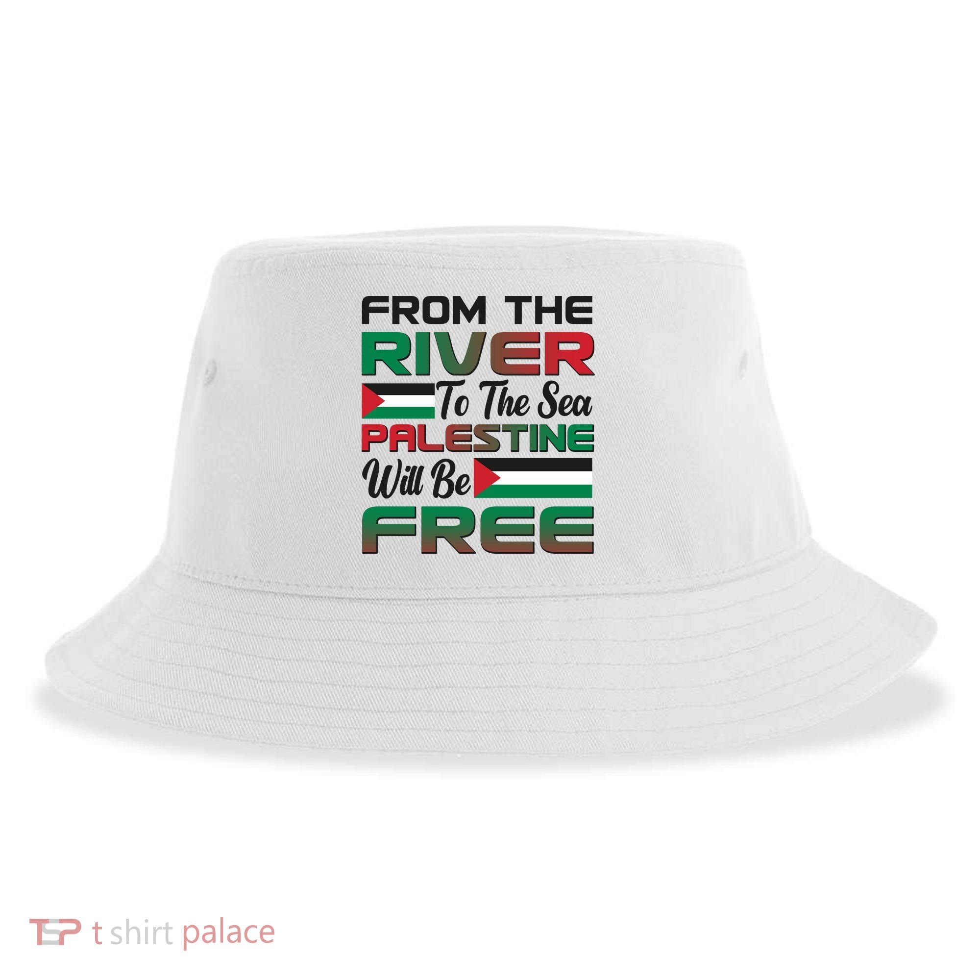 From The River To The Sea Palestine Will Be Free Sustainable Bucket Hat