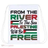From The River To The Sea Palestine Will Be Free Drawstring Bag thumb 0
