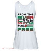 From The River To The Sea Palestine Will Be Free Ladies Essential Flowy Tank thumb 0