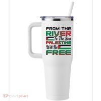 From The River To The Sea Palestine Will Be Free 40oz Vacuum Insulated Stainless Steel Travel Tumbler thumb 2