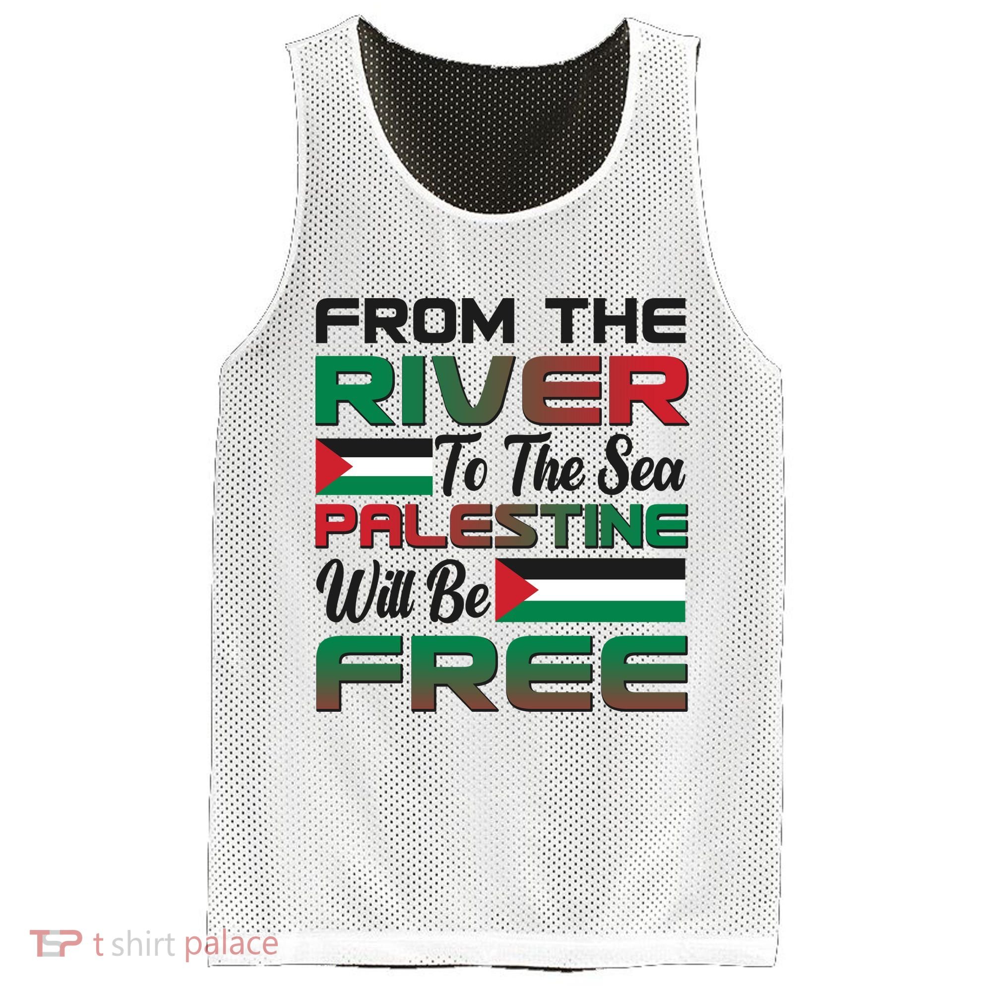From The River To The Sea Palestine Will Be Free Mesh Reversible Basketball Jersey Tank