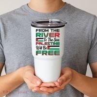 From The River To The Sea Palestine Will Be Free Tumbler thumb 2