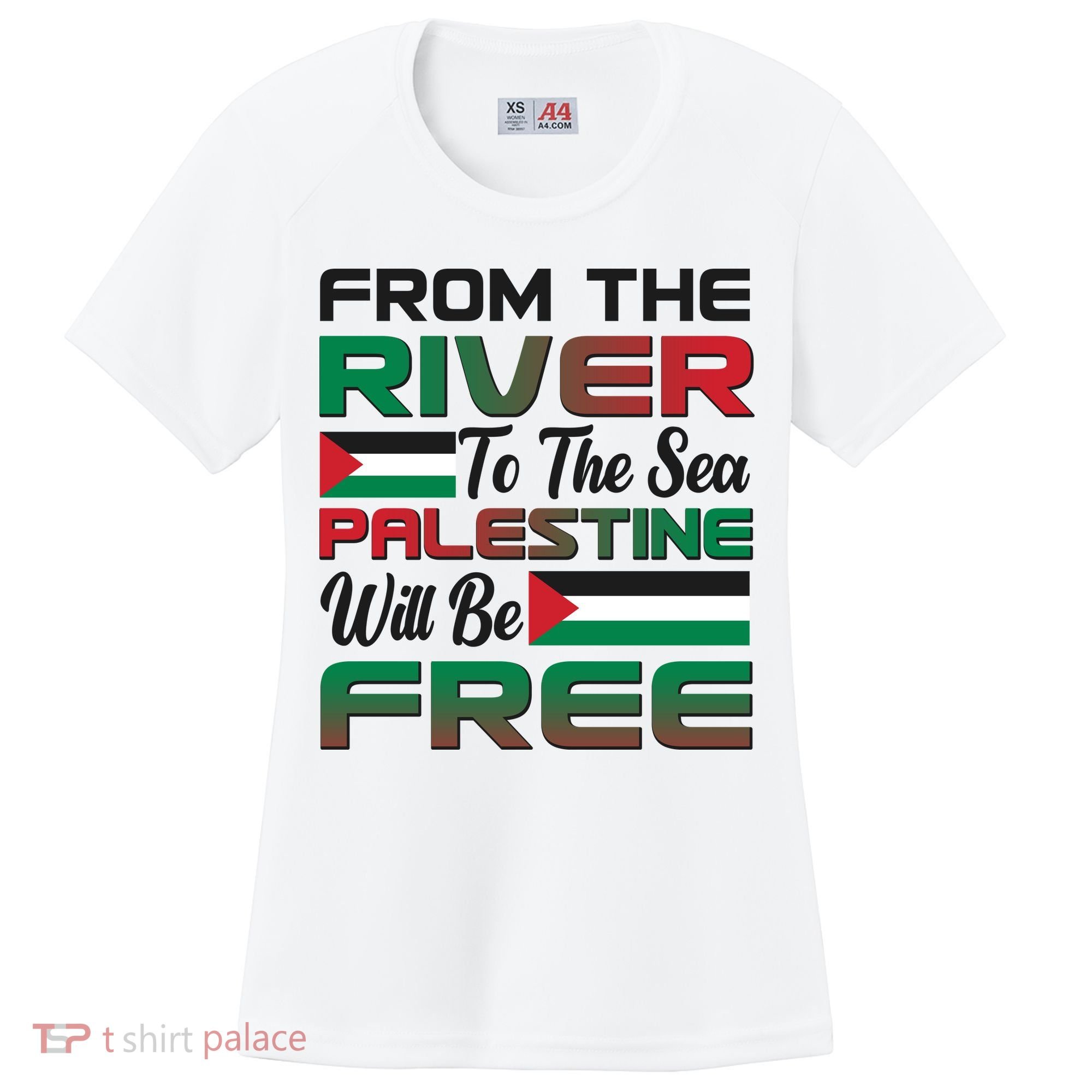 From The River To The Sea Palestine Will Be Free Women's Cooling Performance Crew T-Shirt