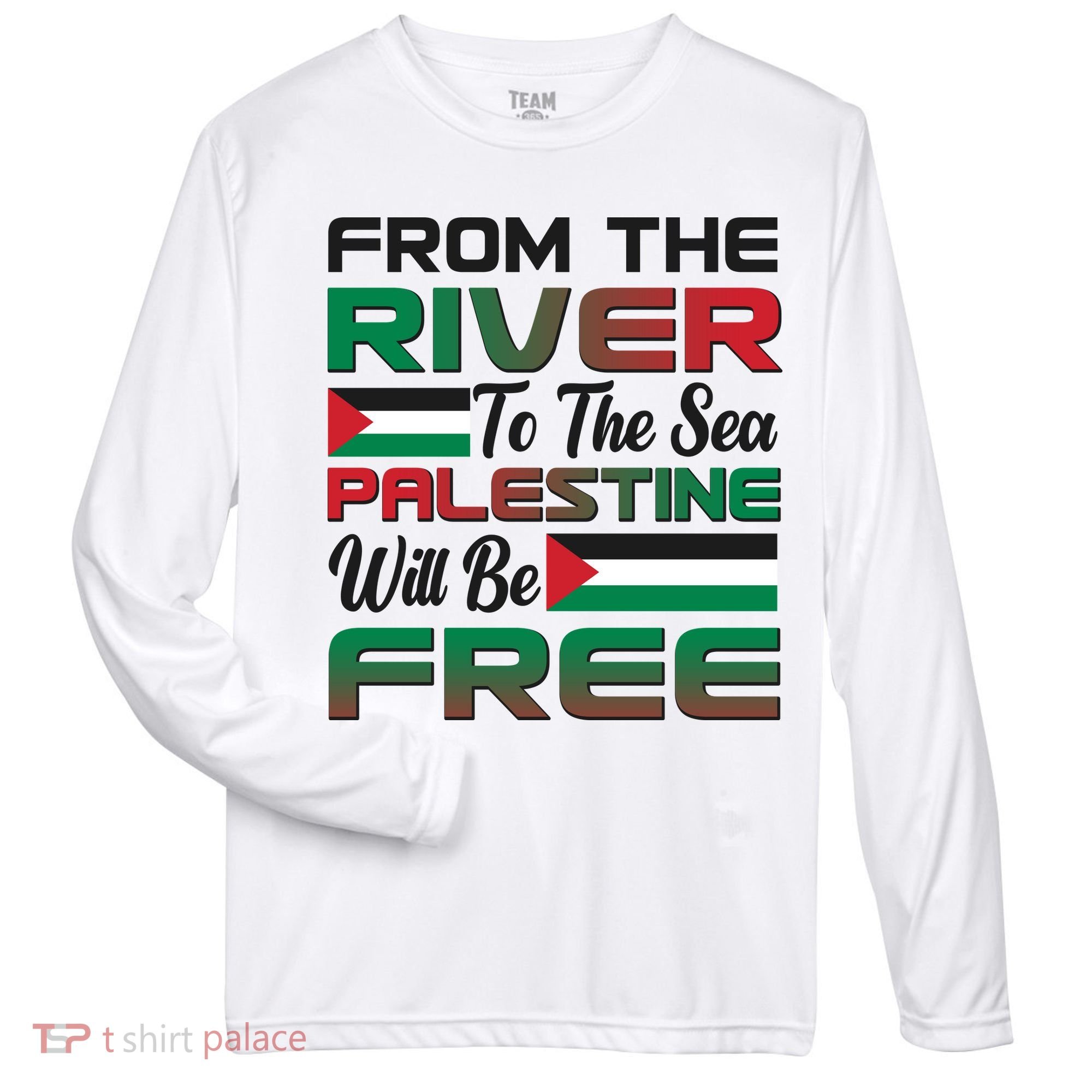 From The River To The Sea Palestine Will Be Free Zone Performance Long-Sleeve T-Shirt
