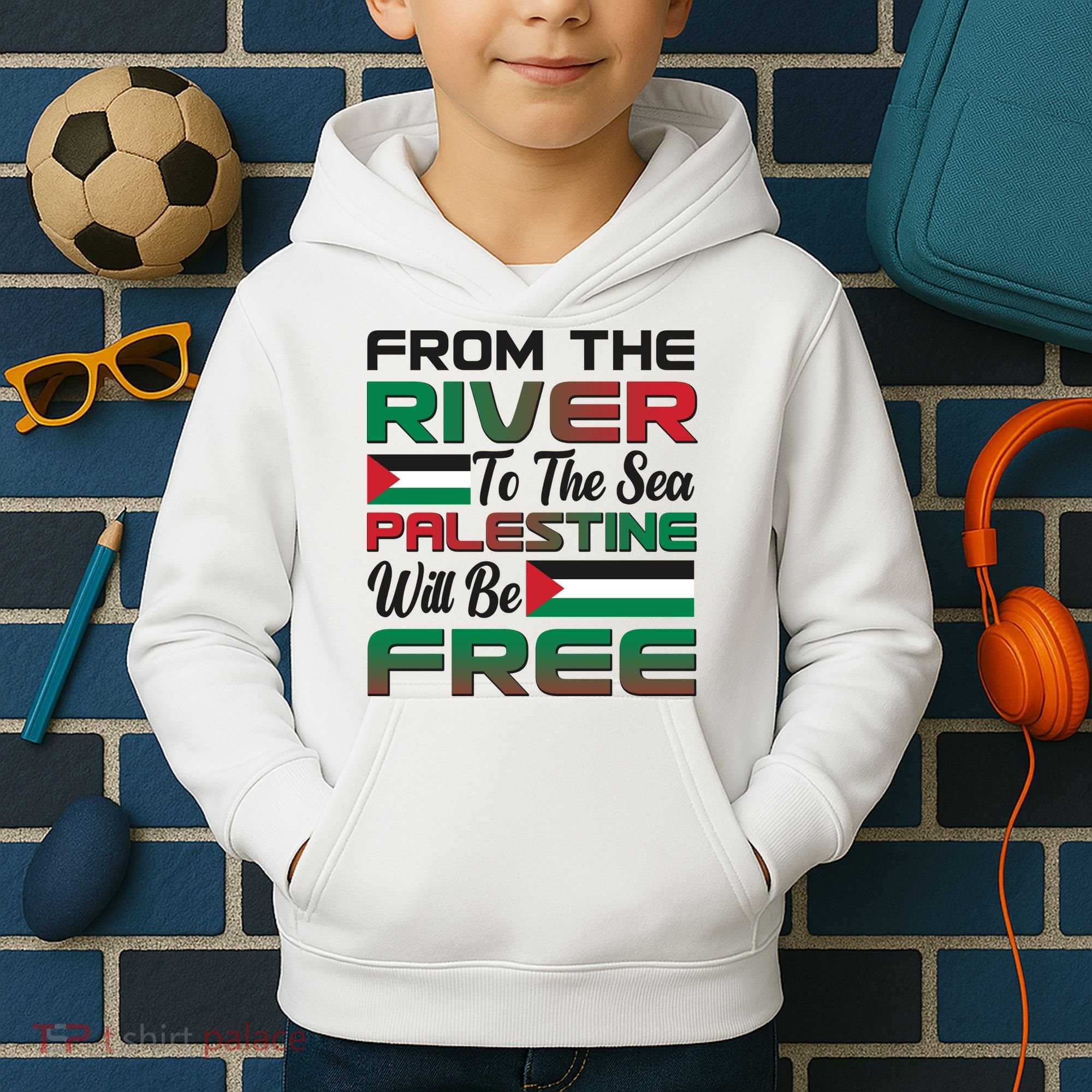 From The River To The Sea Palestine Will Be Free Kids Hoodie