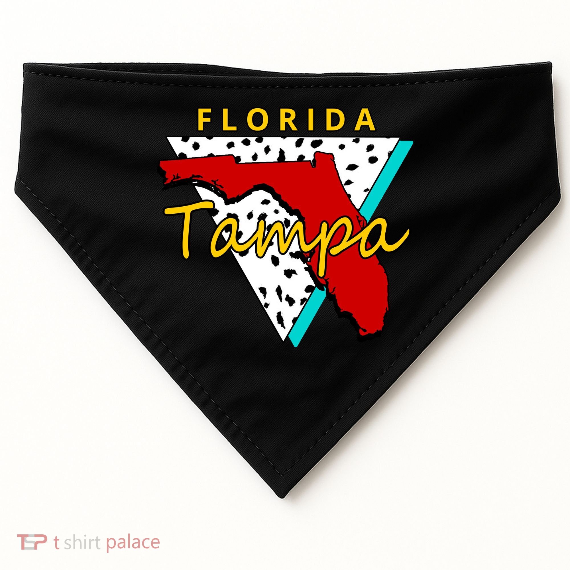 Florida Tampa Retro USA-Made Doggie Bandana