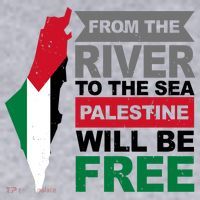 From The River To The Sea Palestine Will Be Free Women's Racerback Cropped Tank thumb 2