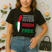 From The River To The Sea Palestine Will Be Free Comfort Colors Boxy T-Shirt thumb 2