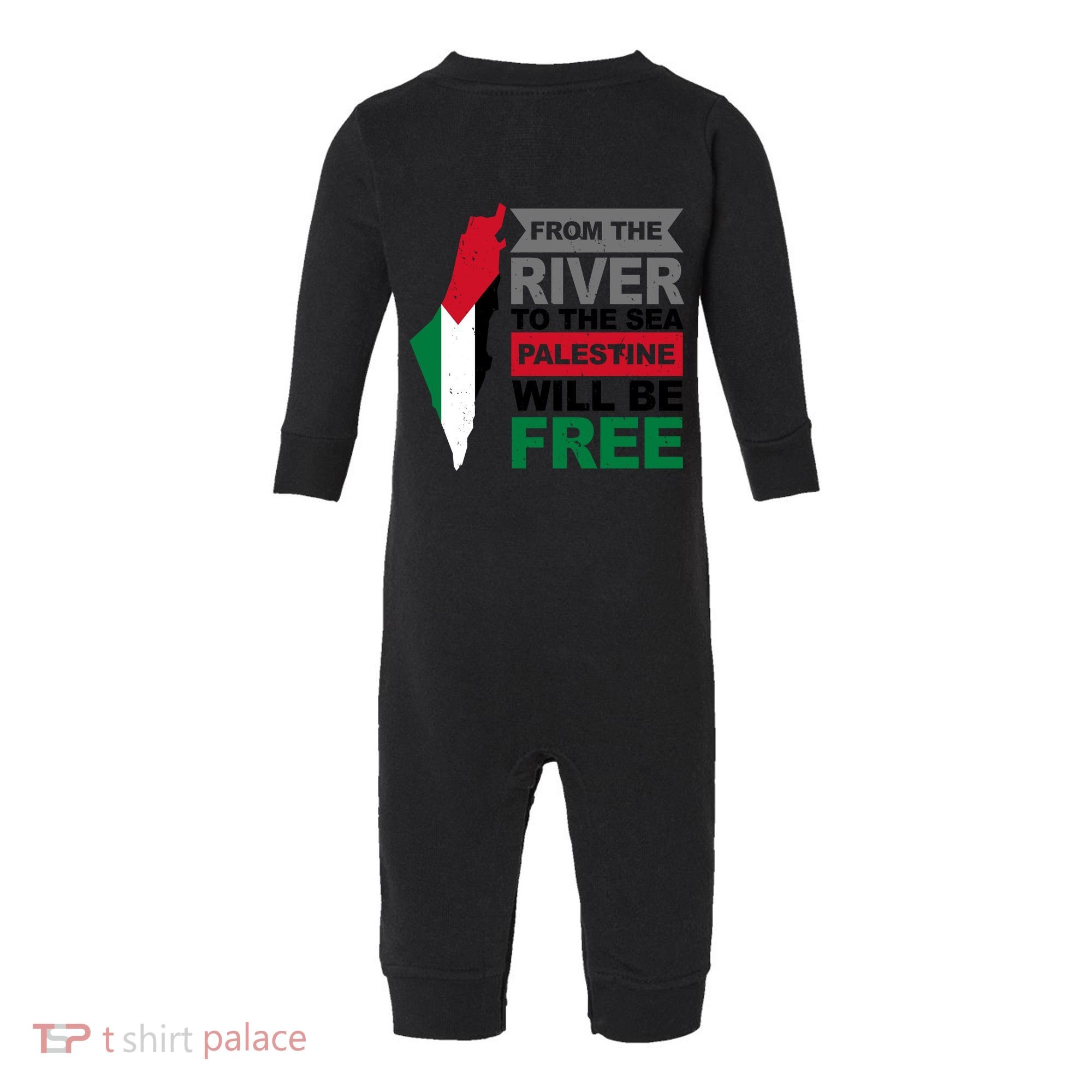 From The River To The Sea Palestine Will Be Free Infant Fleece One Piece