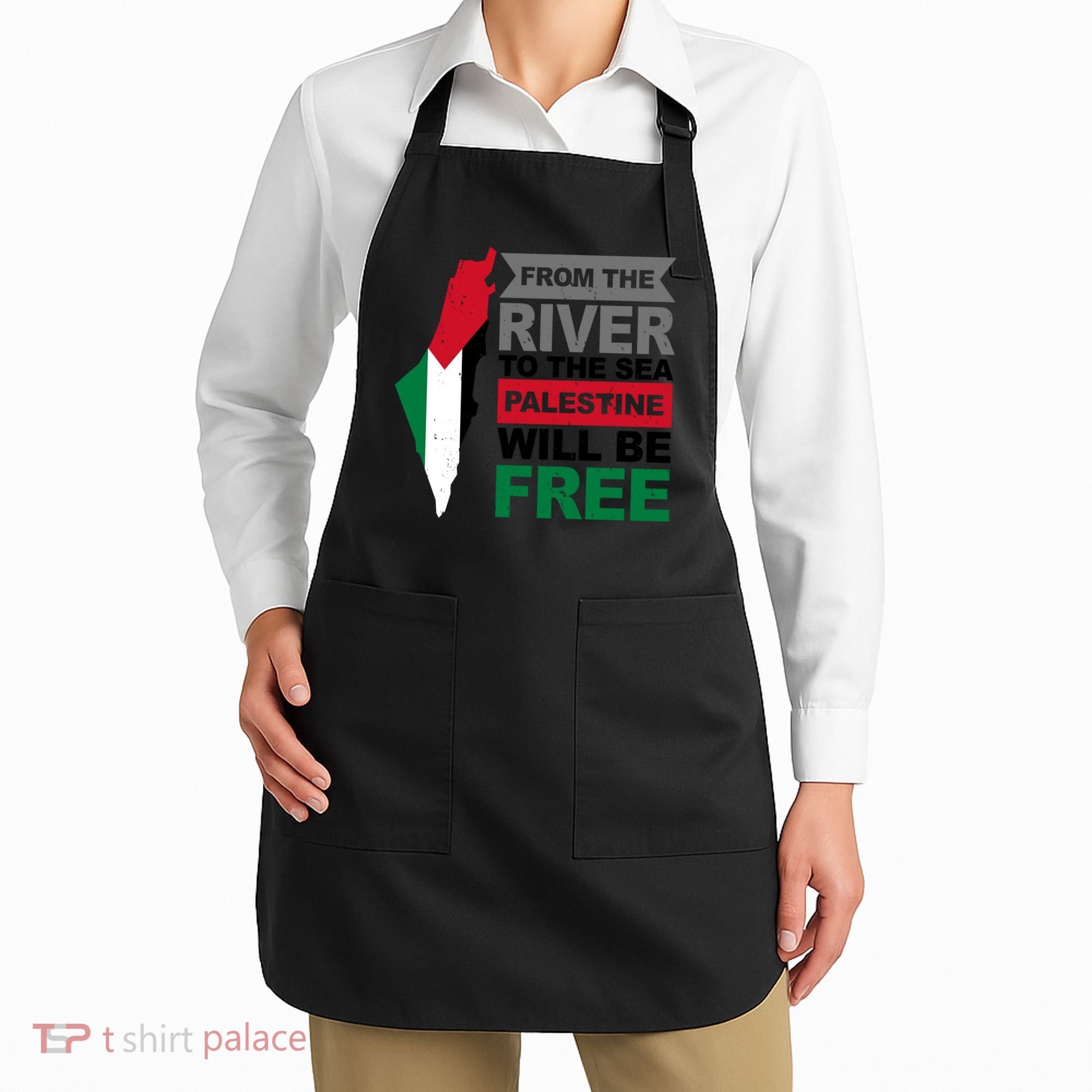 From The River To The Sea Palestine Will Be Free Apron