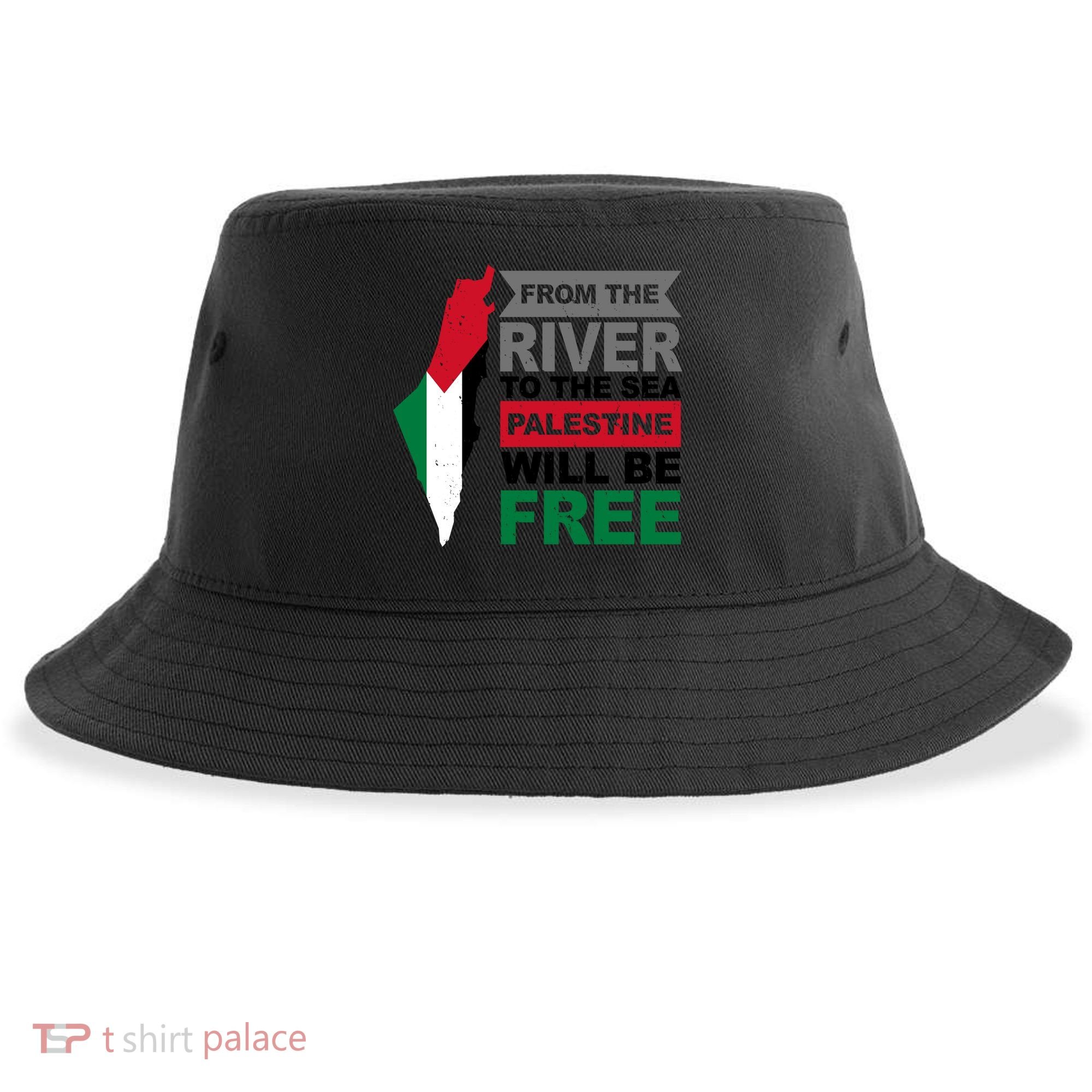 From The River To The Sea Palestine Will Be Free Sustainable Bucket Hat