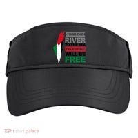 From The River To The Sea Palestine Will Be Free Adult Drive Performance Visor thumb 0
