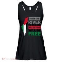 From The River To The Sea Palestine Will Be Free Ladies Essential Flowy Tank thumb 0