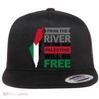 From The River To The Sea Palestine Will Be Free Flat Bill Trucker Hat thumb 0