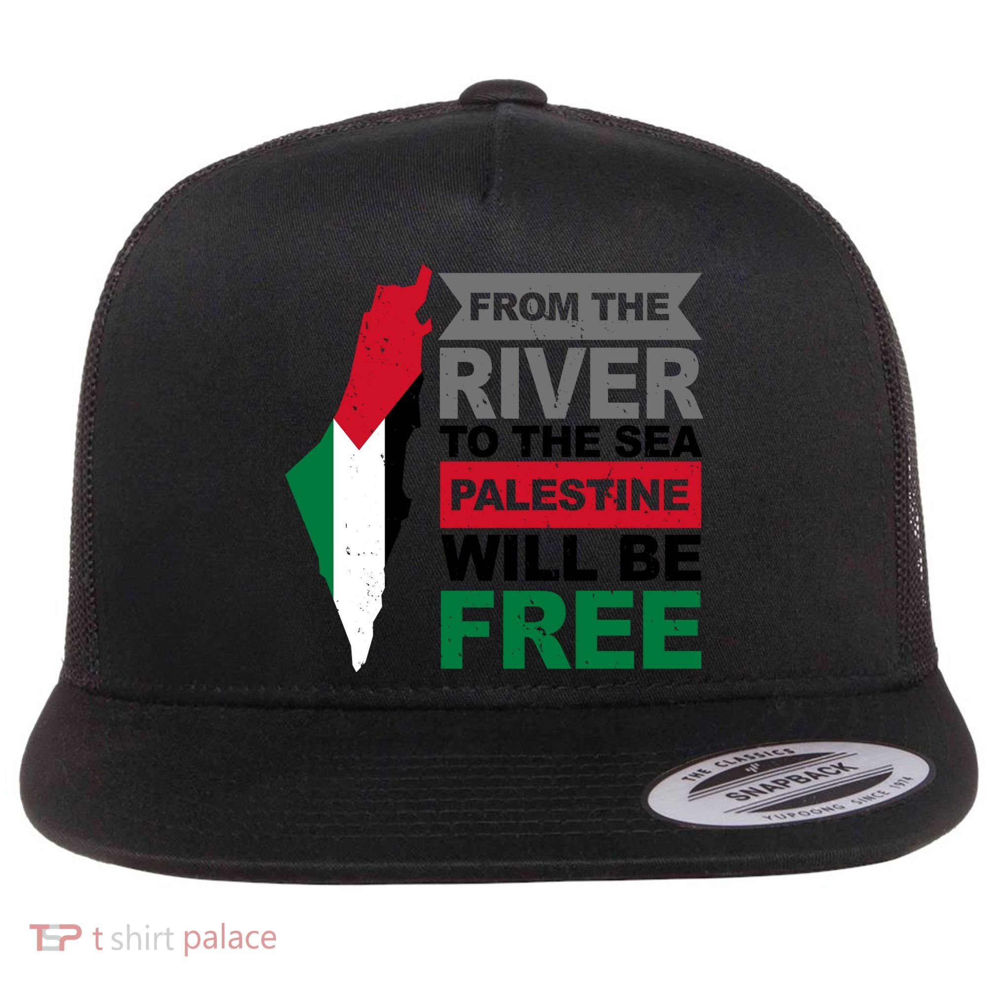 From The River To The Sea Palestine Will Be Free Flat Bill Trucker Hat