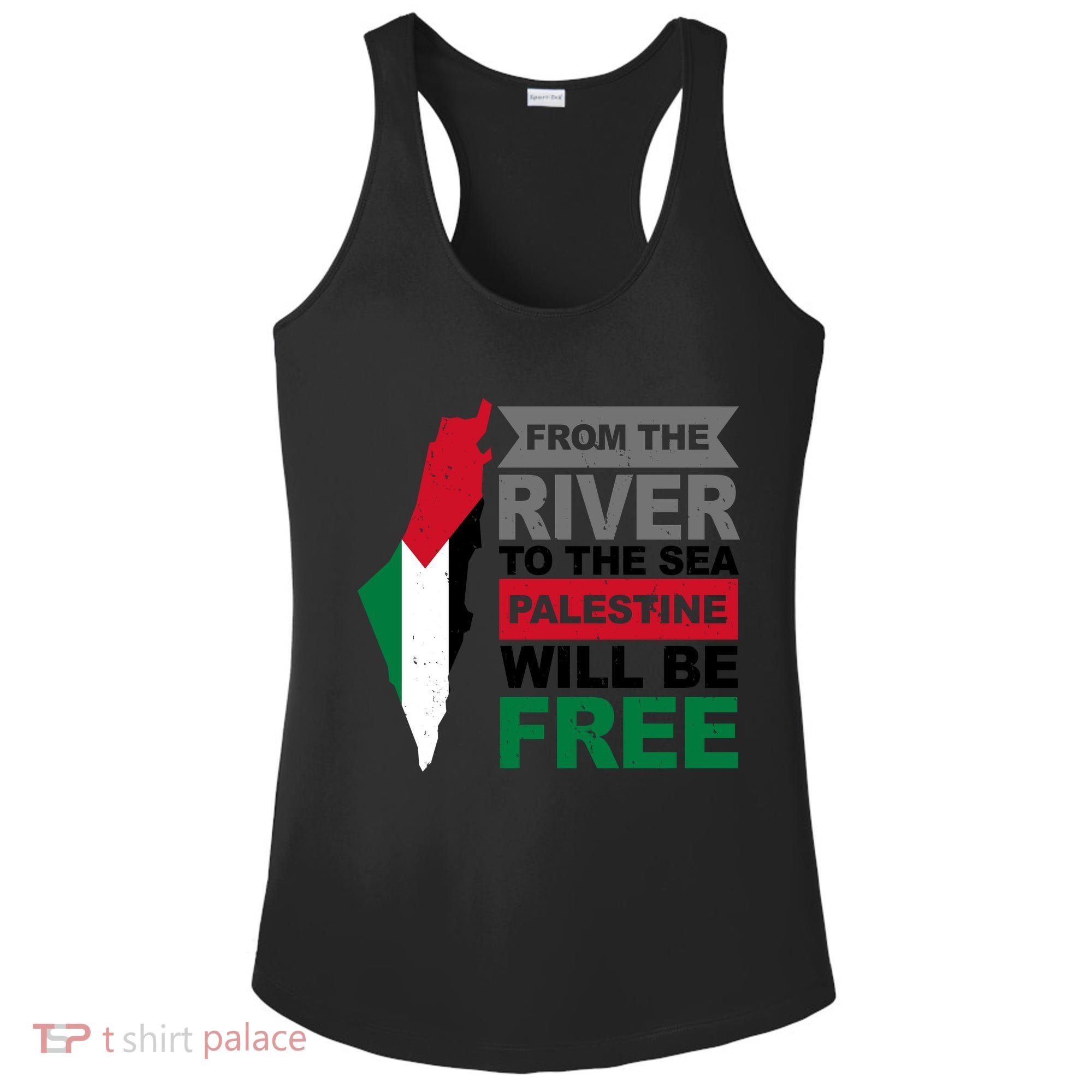 From The River To The Sea Palestine Will Be Free Ladies PosiCharge Competitor Racerback Tank
