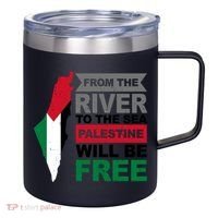 From The River To The Sea Palestine Will Be Free 12oz Stainless Steel Coffee Mug thumb 0
