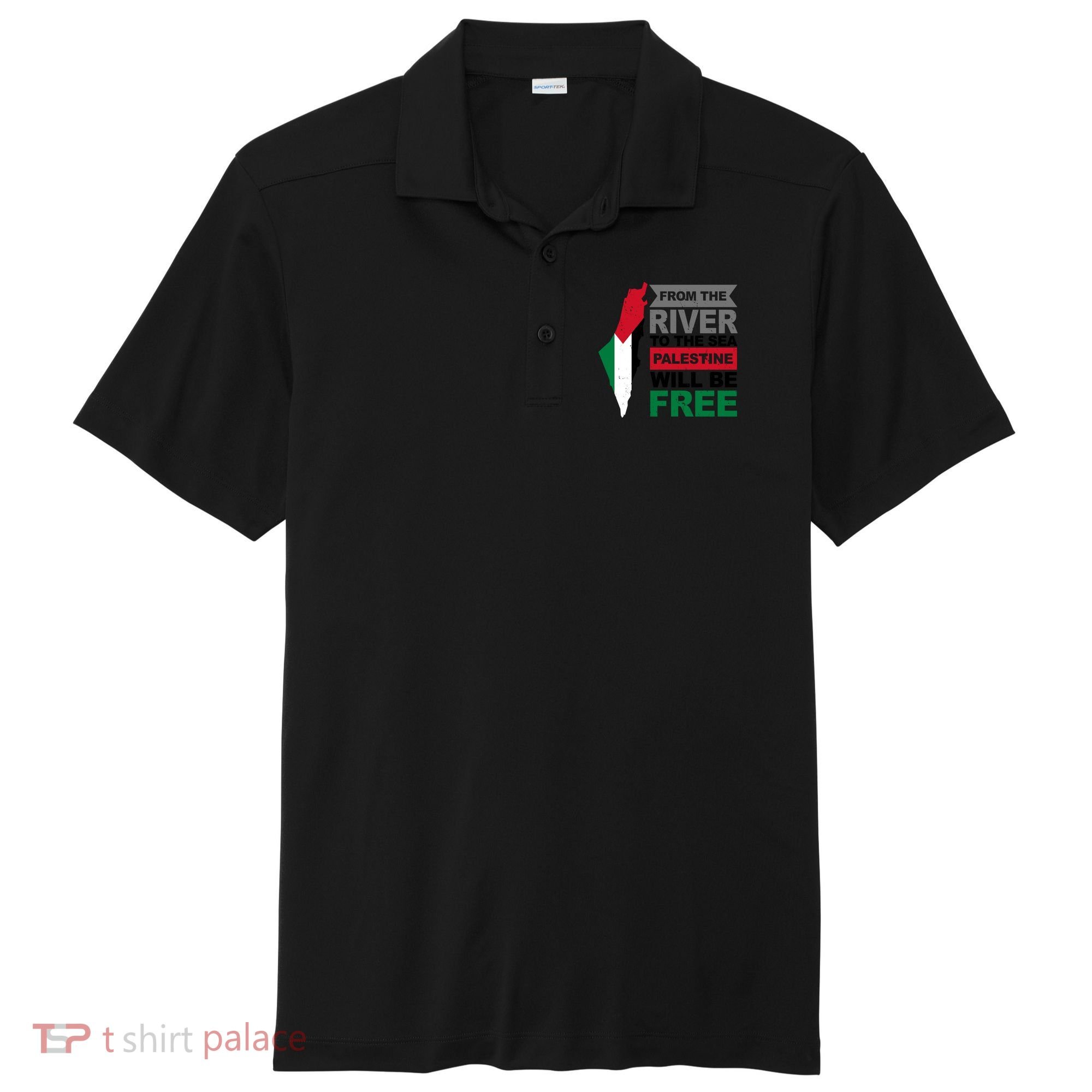 From The River To The Sea Palestine Will Be Free Sport-Tek Posi-UV Pro Polo