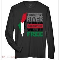 From The River To The Sea Palestine Will Be Free Zone Performance Long-Sleeve T-Shirt thumb 0