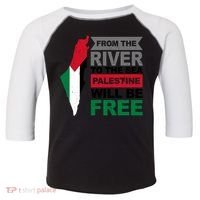 From The River To The Sea Palestine Will Be Free Toddler Fine Jersey T-Shirt thumb 0
