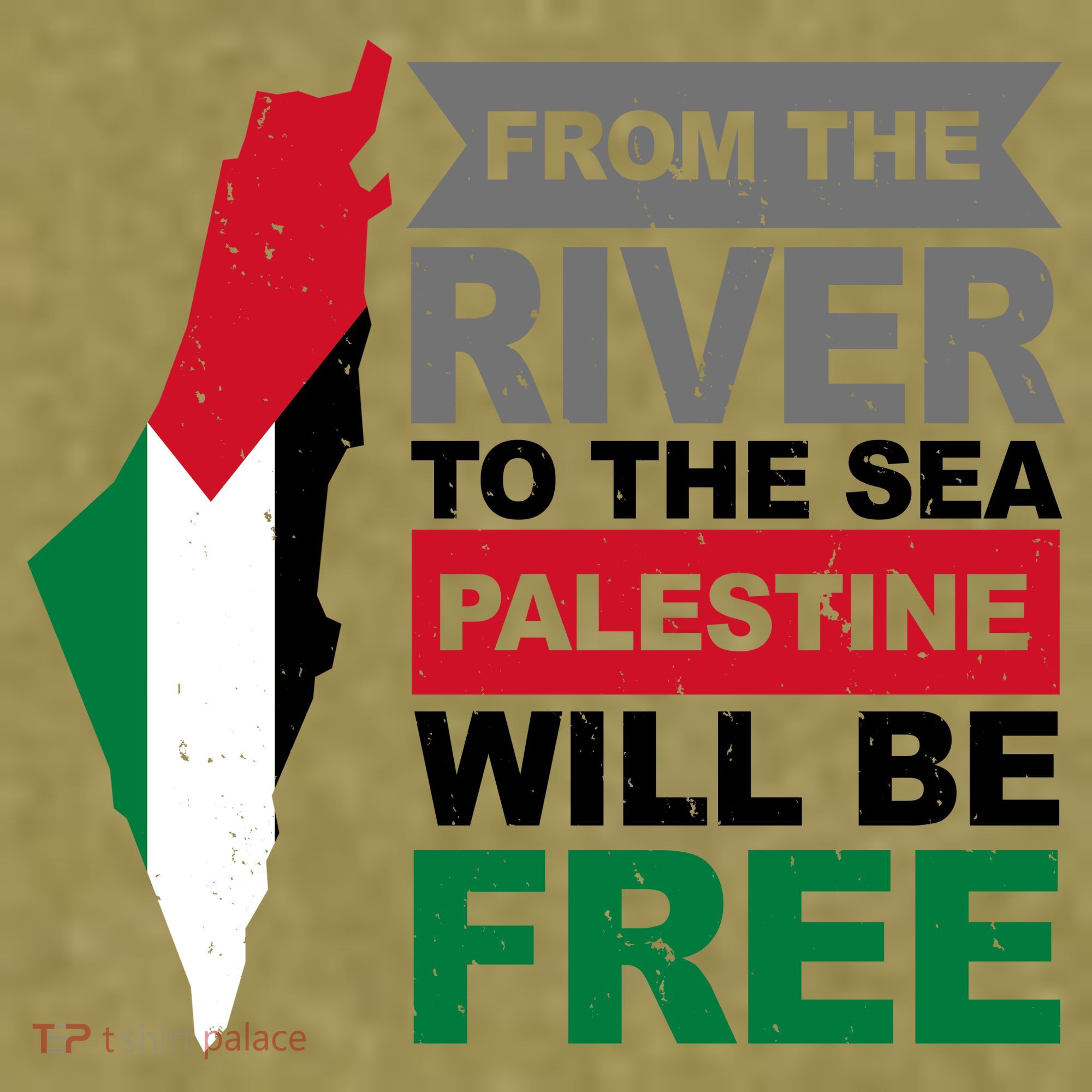 From The River To The Sea Palestine Will Be Free Garment-Dyed Women's Muscle Tee