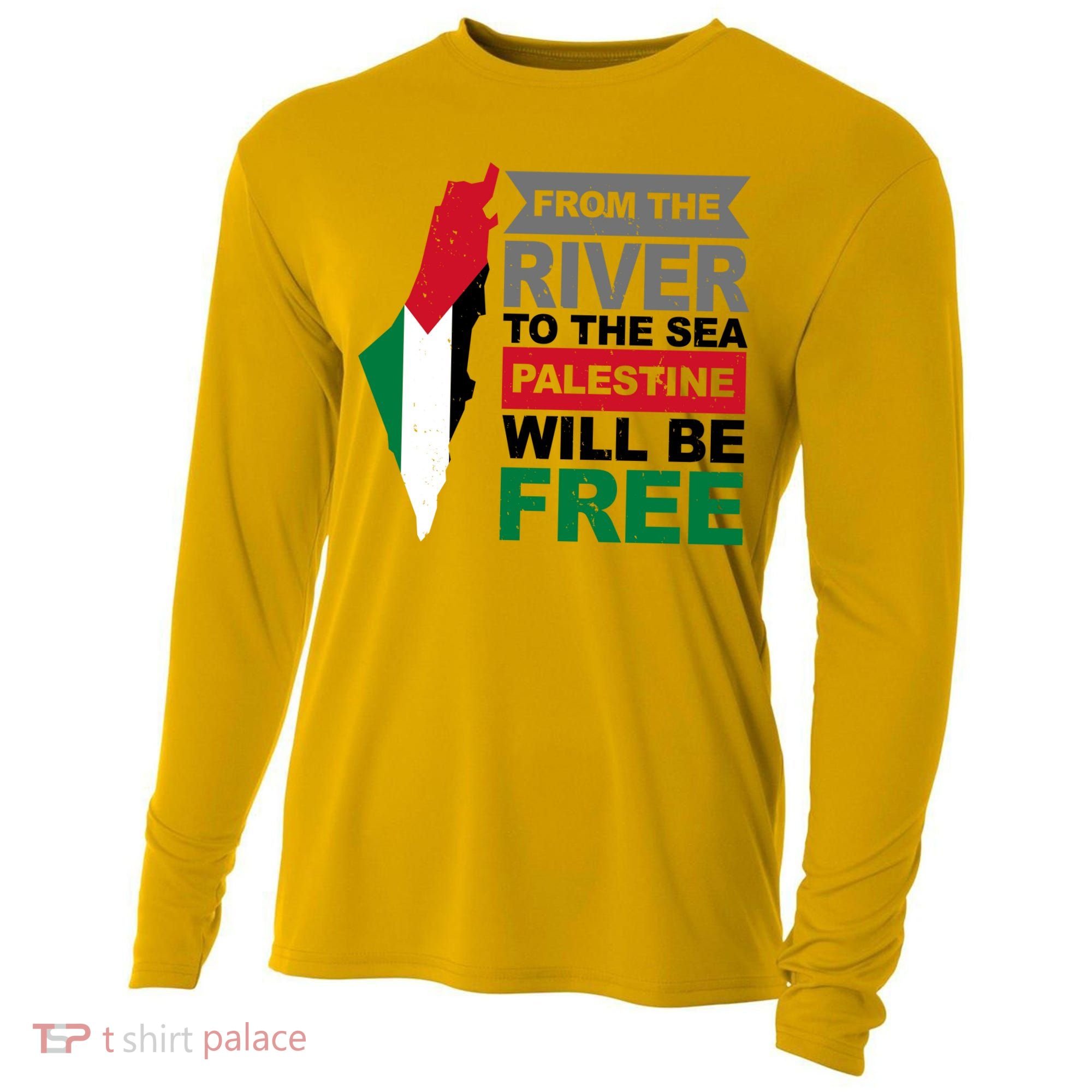 From The River To The Sea Palestine Will Be Free Cooling Performance Long Sleeve Crew