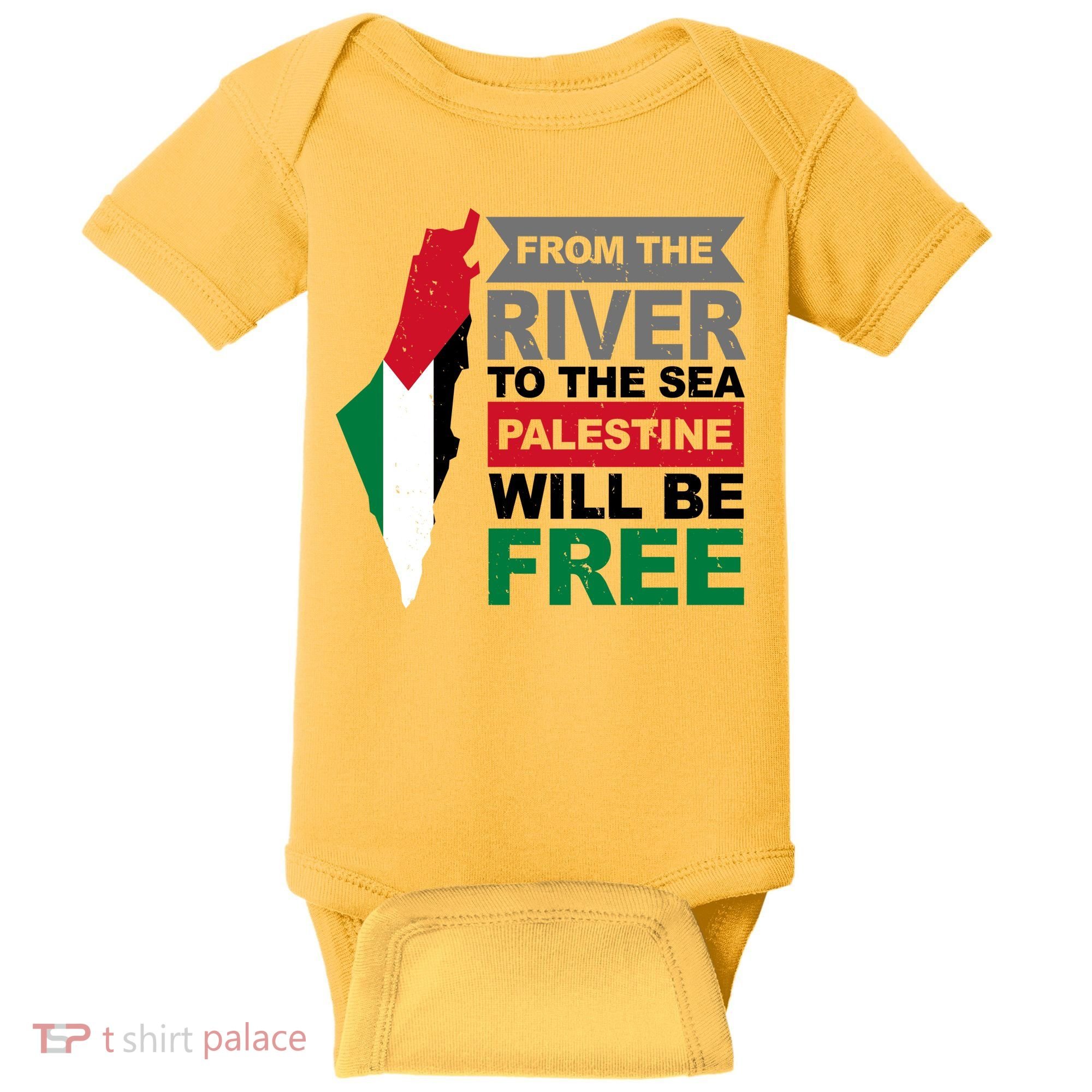 From The River To The Sea Palestine Will Be Free Baby Bodysuit