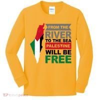 From The River To The Sea Palestine Will Be Free Kids Long Sleeve Shirt thumb 0