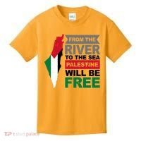 From The River To The Sea Palestine Will Be Free Kids T-Shirt thumb 0