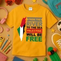 From The River To The Sea Palestine Will Be Free Kids T-Shirt thumb 3
