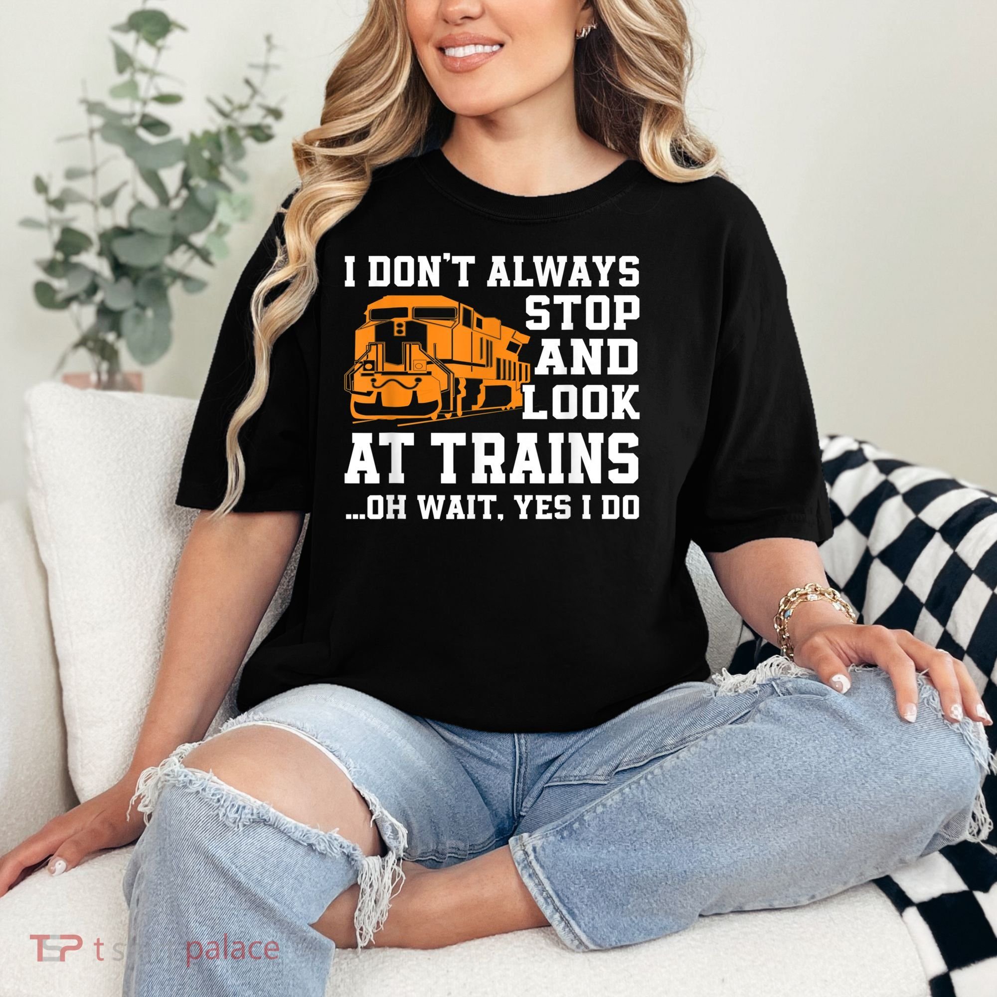 Funny Train Saying Freight Trains Trainspotter Comfort Colors T-Shirt