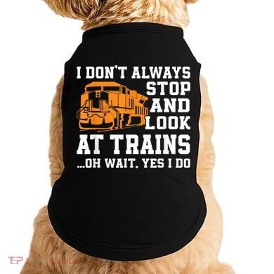 Funny Train Saying Freight Trains Trainspotter Doggie Tank