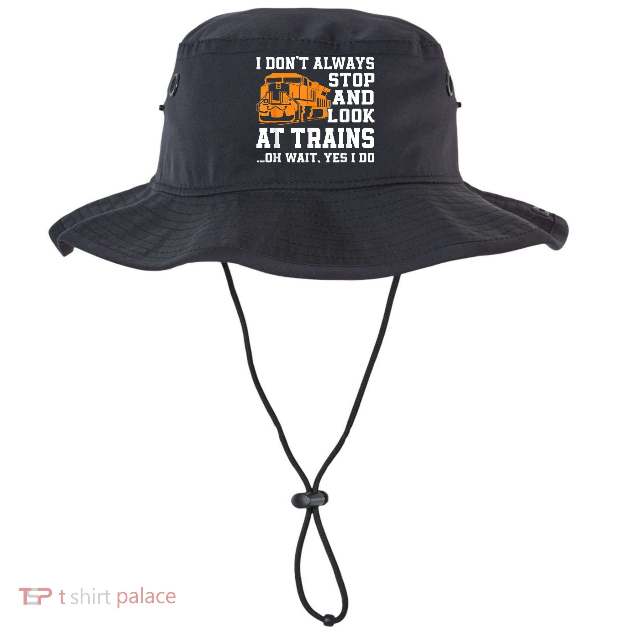 Funny Train Saying Freight Trains Trainspotter Bucket Hat