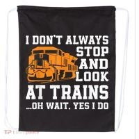 Funny Train Saying Freight Trains Trainspotter Drawstring Bag thumb 0