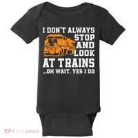 Funny Train Saying Freight Trains Trainspotter Baby Bodysuit thumb 0