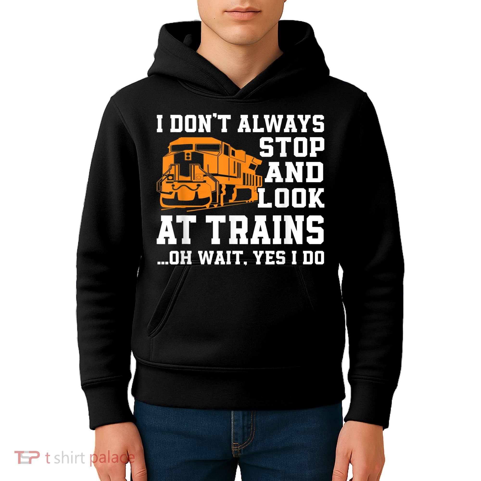 Funny Train Saying Freight Trains Trainspotter Kids Hoodie