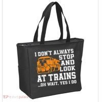 Funny Train Saying Freight Trains Trainspotter Tote Bag thumb 2