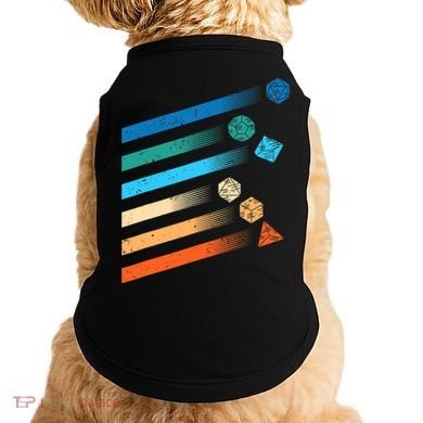 Funny Tabletop Shirt Dice For Dragons D20 RPG Gamer Tabletop Doggie Tank