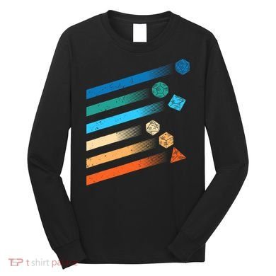 Funny Tabletop Shirt Dice For Dragons D20 RPG Gamer Tabletop Long Sleeve Shirt