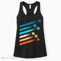 Funny Tabletop Shirt Dice For Dragons D20 RPG Gamer Tabletop Women's Tank Top thumb 0