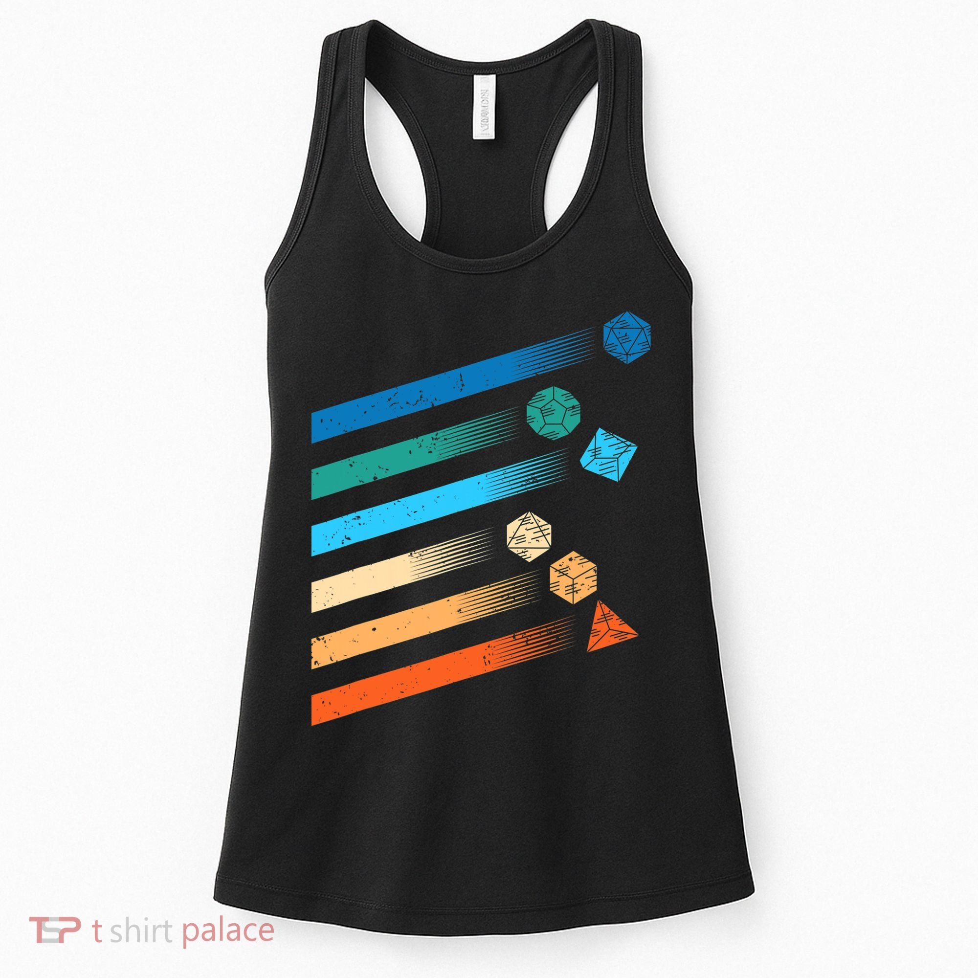 Funny Tabletop Shirt Dice For Dragons D20 RPG Gamer Tabletop Women's Tank Top
