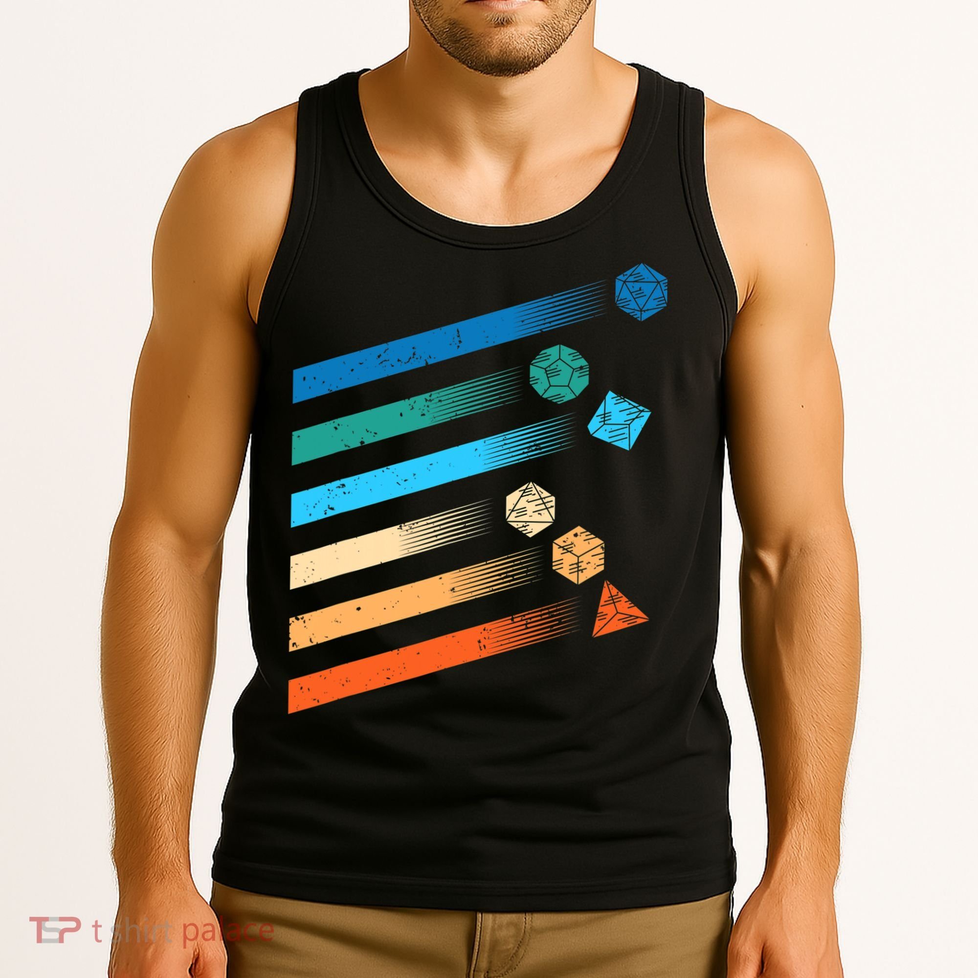 Funny Tabletop Shirt Dice For Dragons D20 RPG Gamer Tabletop Tank Top