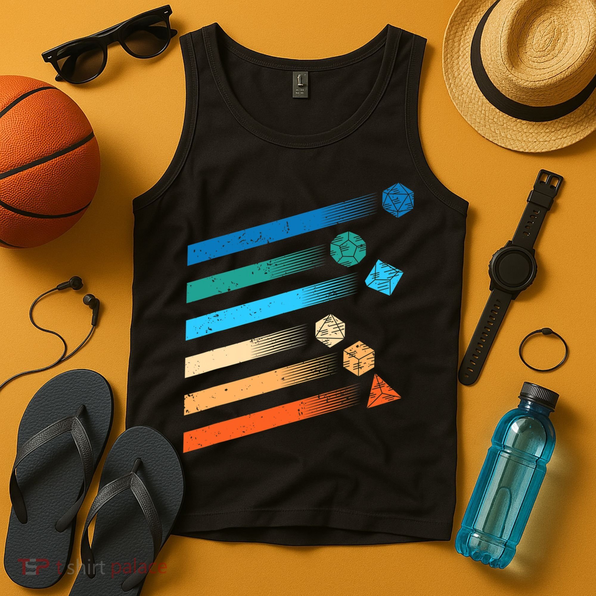 Funny Tabletop Shirt Dice For Dragons D20 RPG Gamer Tabletop Tank Top