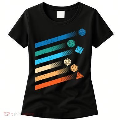 Funny Tabletop Shirt Dice For Dragons D20 RPG Gamer Tabletop Women's T-Shirt