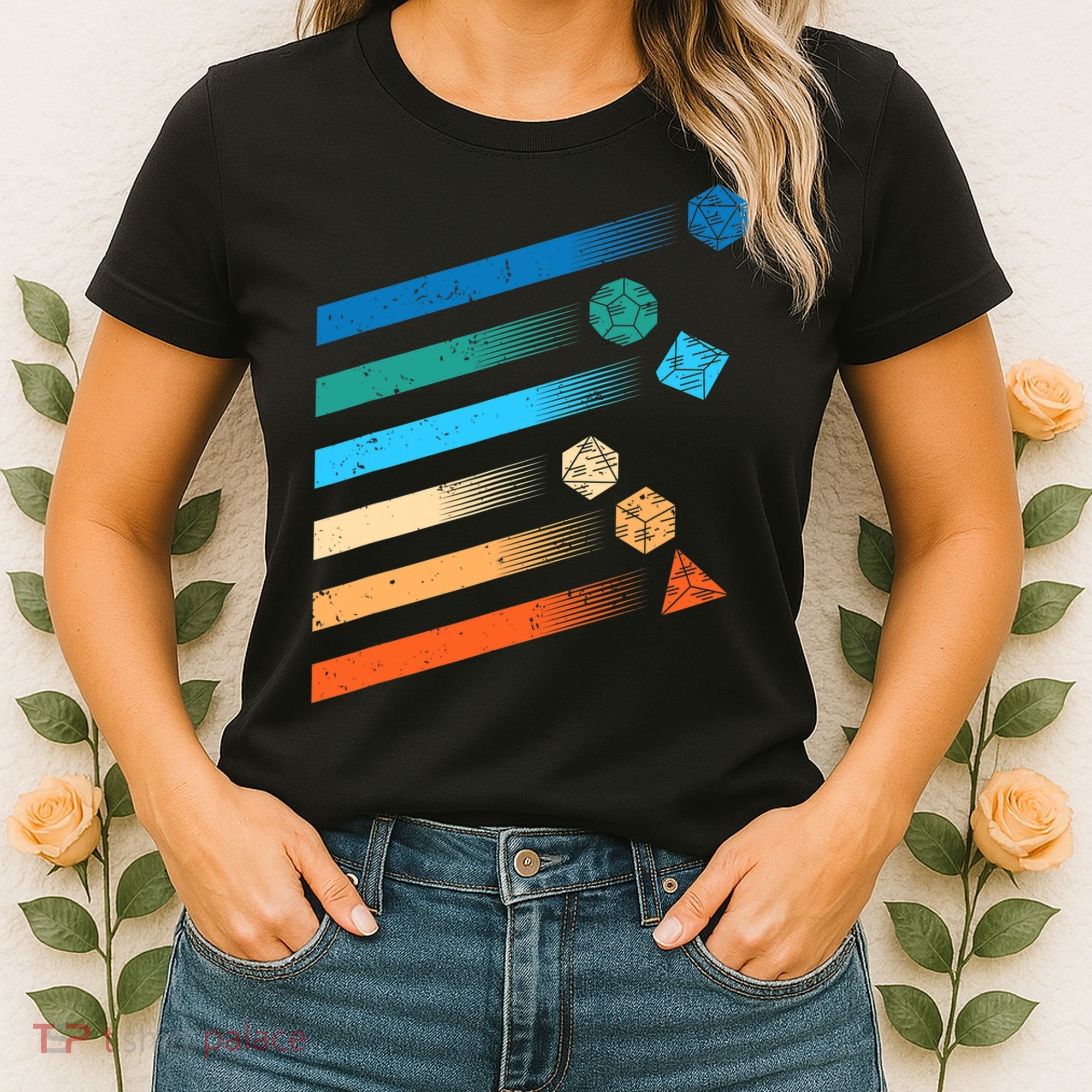 Funny Tabletop Shirt Dice For Dragons D20 RPG Gamer Tabletop Women's T-Shirt