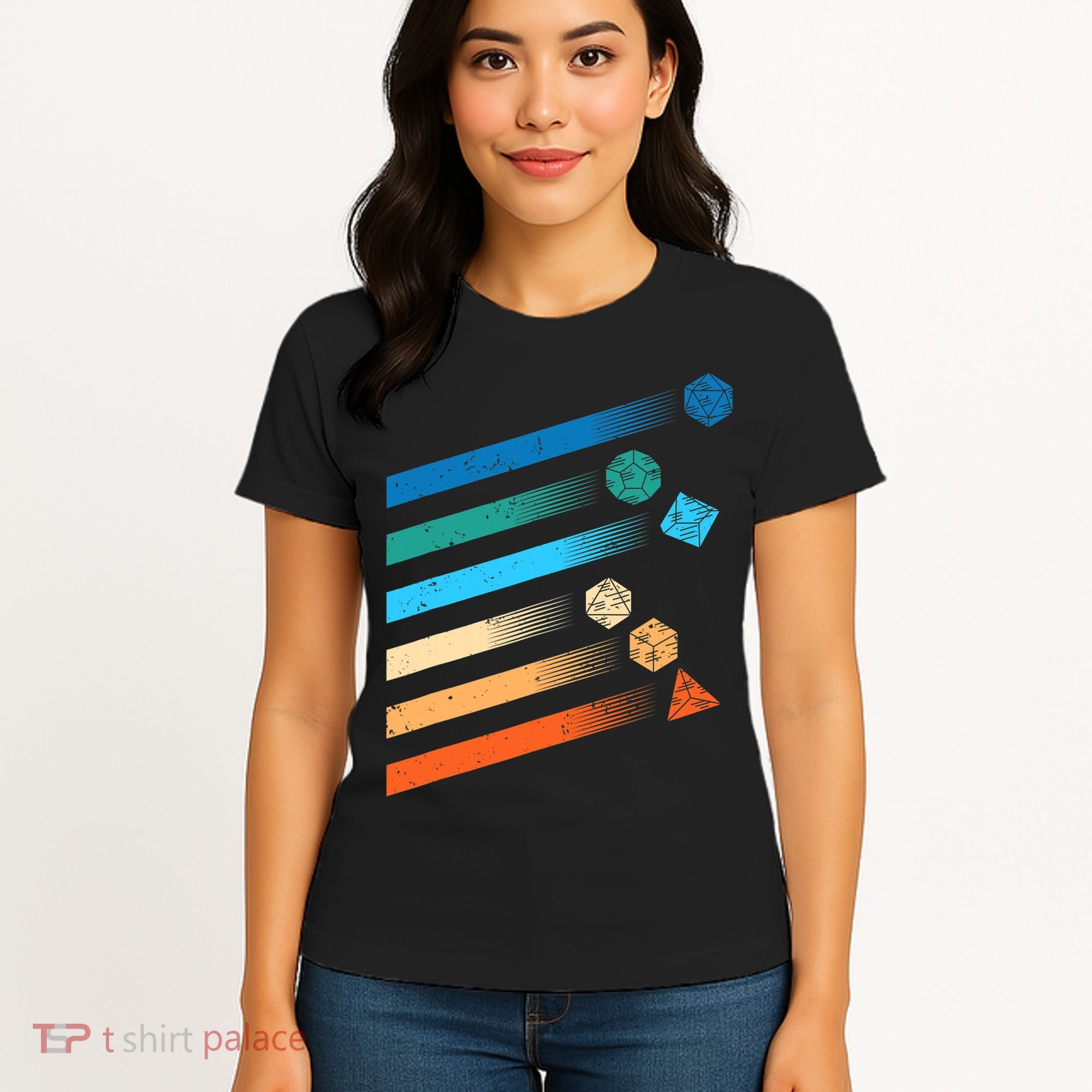 Funny Tabletop Shirt Dice For Dragons D20 RPG Gamer Tabletop Women's T-Shirt