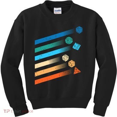 Funny Tabletop Shirt Dice For Dragons D20 RPG Gamer Tabletop Kids Sweatshirt