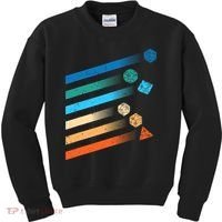 Funny Tabletop Shirt Dice For Dragons D20 RPG Gamer Tabletop Kids Sweatshirt thumb 0